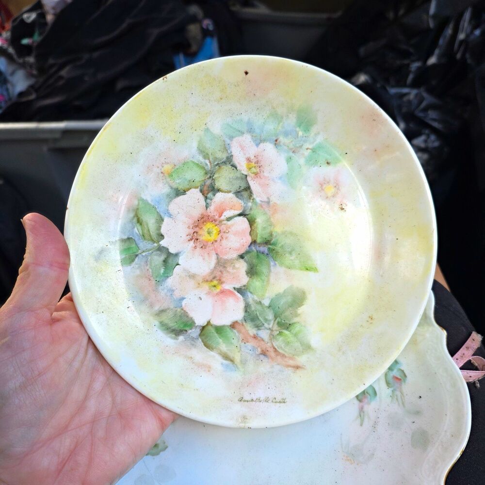 Syralite by Syracuse Floral Ceramic Plate MPN 899 Round Glossy USA